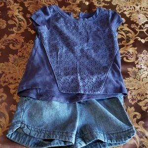 Toddler girl top and shorts